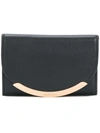 See By Chloé Gold Tone Foldover Purse In Black