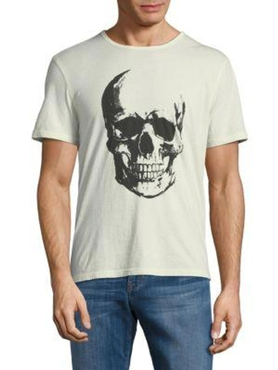 John Varvatos Skull Cotton Tee In Salt