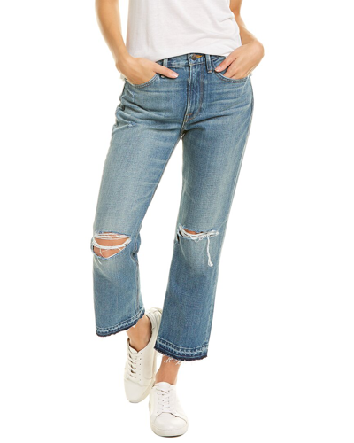 Frame Denim Heritage Le Piper Peralta Rips Crop Jean In Blue