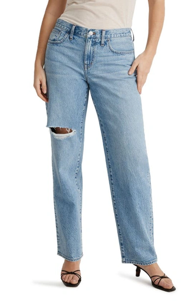 Madewell Plus High-rise Bilston Wash Slim Boy Jean In Blue