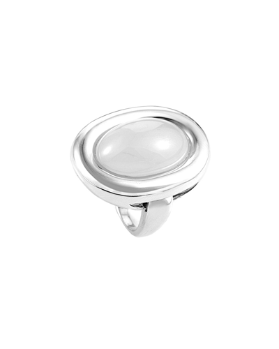 Poiray 18k White Gold Chalcedony Ring Ppd2850 In Silver