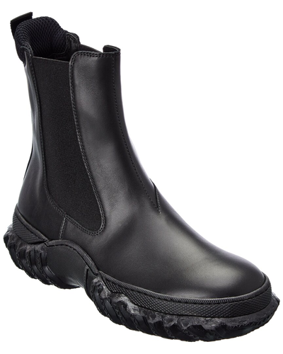 Marni Chunky Leather Chelsea Boot In Black