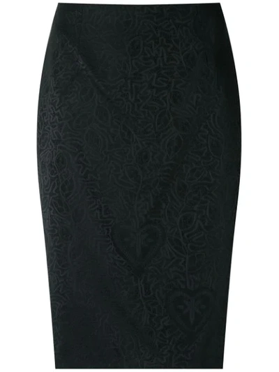 Martha Medeiros Jacquard-bleistiftrock In Black