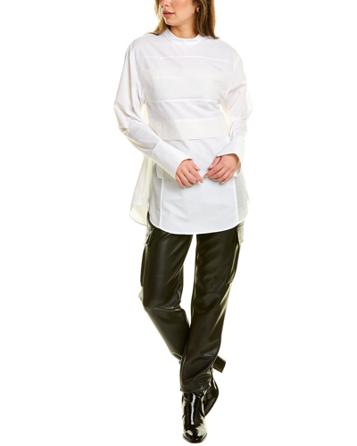3.1 Phillip Lim / フィリップ リム 3.1 Phillip Lim Poplin Patchwork Shirt In White