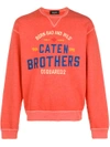 Dsquared2 Caten Brothers Print Sweatshirt In Red