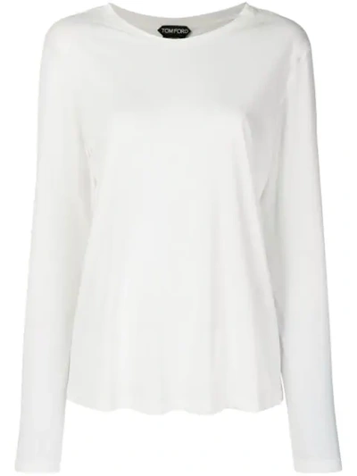Tom Ford Long-sleeved T-shirt In White