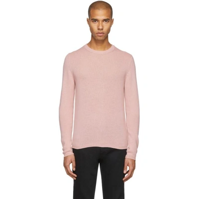 Prada Crew-neck Cashmere Sweater In Pink