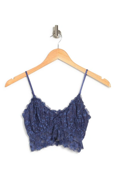 Wishlist Lace Spaghetti Strap Bralette In V Blue