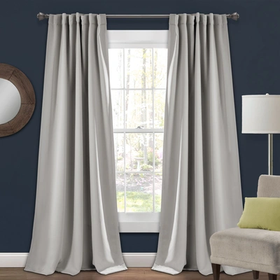 Lush Decor Lush Décor Insulated Back Tab Blackout  Window Curtain Panels Set In Grey