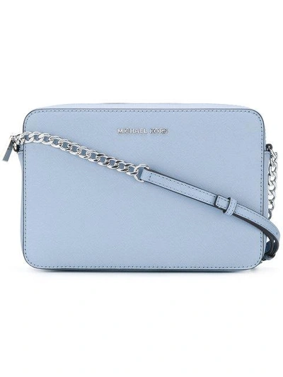 Michael Michael Kors Jet Set Large Crossbody Bag In Blue