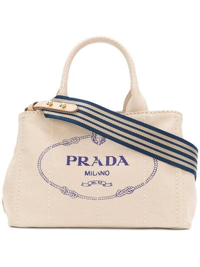 Prada Structured Tote Bag - Neutrals