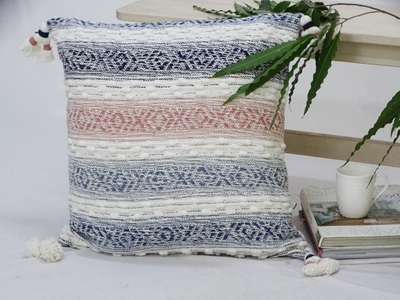 Vibhsa Throw Pillow With Tassels In Multi
