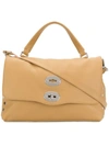 Zanellato Flat Stud Detail Handbag In Neutrals