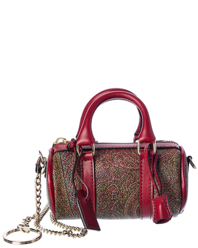 Etro Leather Crossbody In Brown