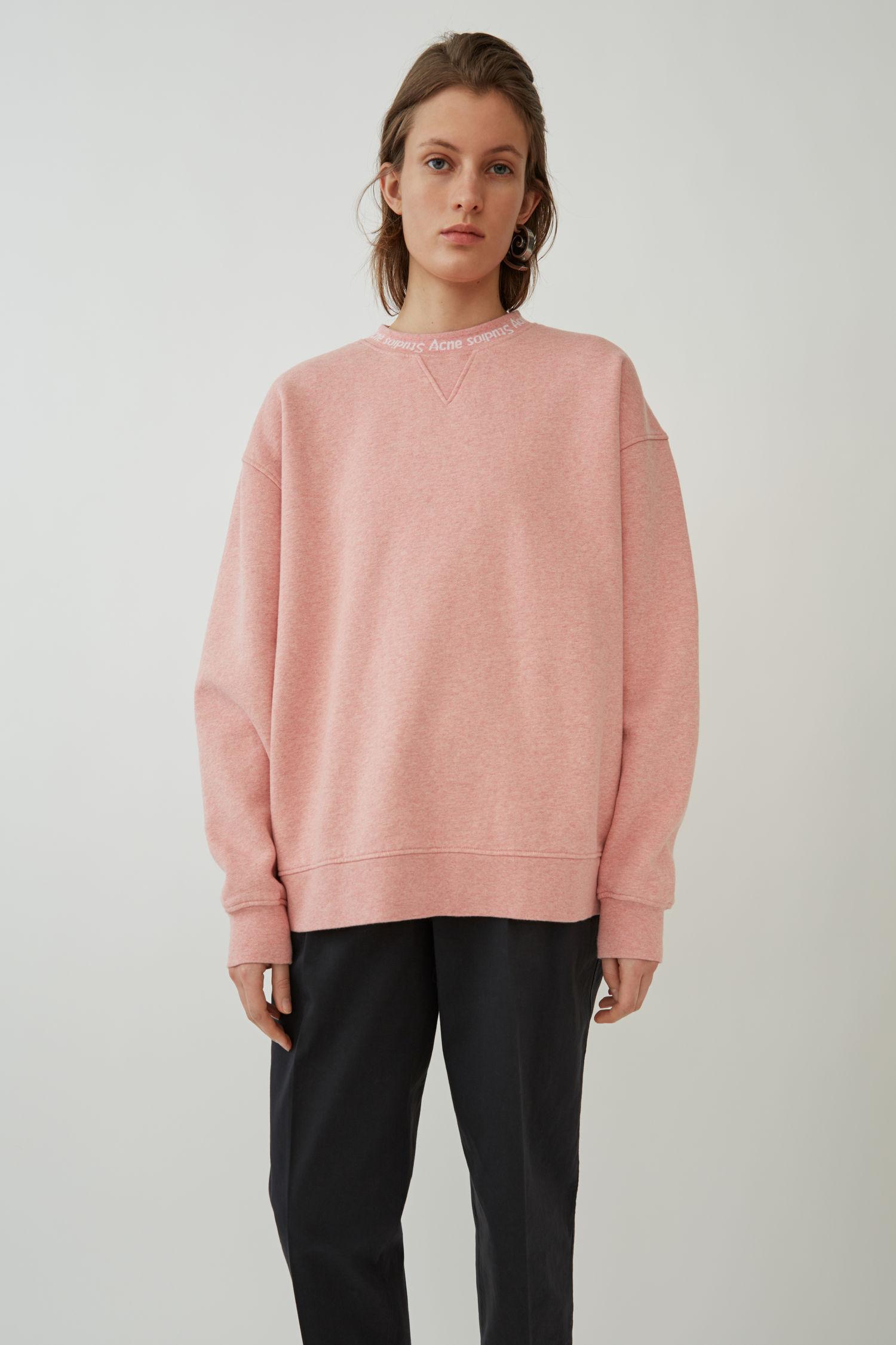 Acne Studios Voluminous Sweatshirt Pink Melange | ModeSens