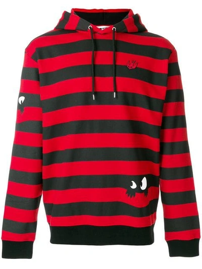 Mcq By Alexander Mcqueen Mcq Alexander Mcqueen Monster Striped Hoodie - Red In Multicolor