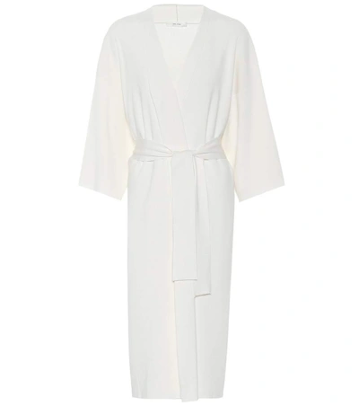 The Row Silk And Cotton Coat In White