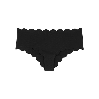 Marysia Spring Scalloped Bikini Briefs In Black