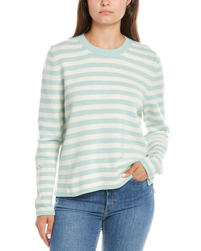 Chinti & Parker Striped Wool And Cashmere-blend Jumper In Green