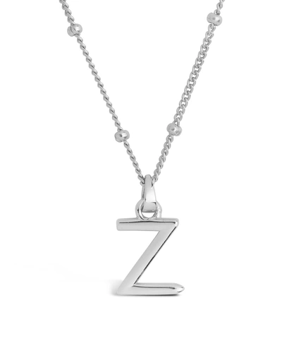 Sterling Forever Sterling Silver Initial Necklace With Beaded Chain