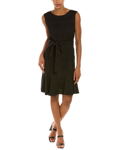 Josie Natori Ruffle Hem Dress In Black