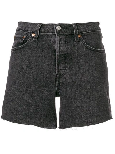 Levi's Five Pocket Denim Shorts In Black