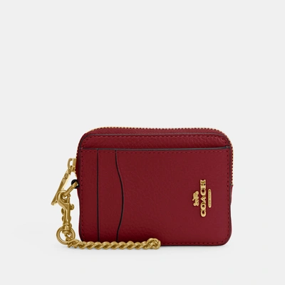 Coach Outlet Zip Card Case In Multi