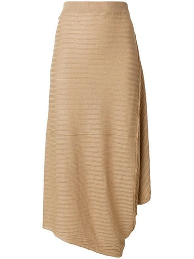 Jw Anderson Ribbed Skirt In Neutrals