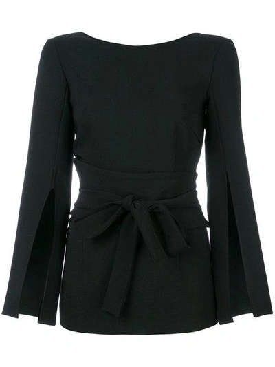 P.a.r.o.s.h Bow Tie Blouse In Black