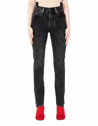 Vetements Levi's Black High Waist Denim Jeans