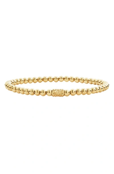 Lagos Caviar Gold Collection 18k Gold Beaded Bracelet, 4mm
