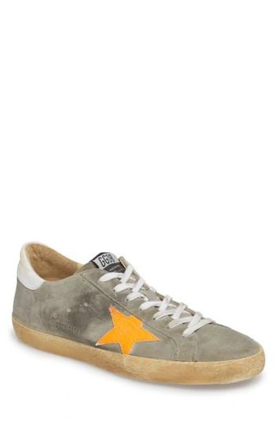 Golden Goose 'superstar' Sneaker In Light Grey/ White/ Orange