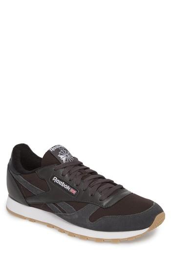 Reebok Estl Classic Leather Sneaker In Coal/ White/ Washed Blue | ModeSens