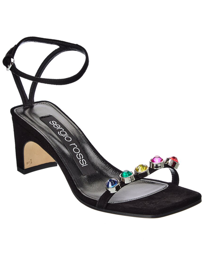 Sergio Rossi Suede Sandal In Black