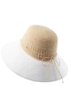 Helen Kaminski Kamali Cotton-brim Raffia Sun Hat In Natural/ White