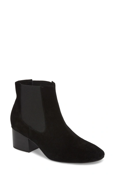 Grey City Tucker Chelsea Bootie In Black Leather