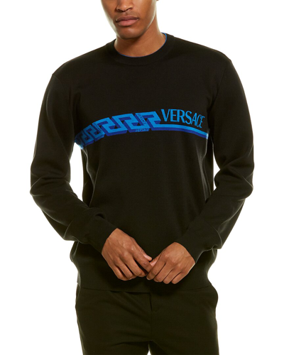 Versace Crewneck Sweater In Black