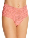 Hanky Panky Retro Signature Lace Thong In Peachy Keen
