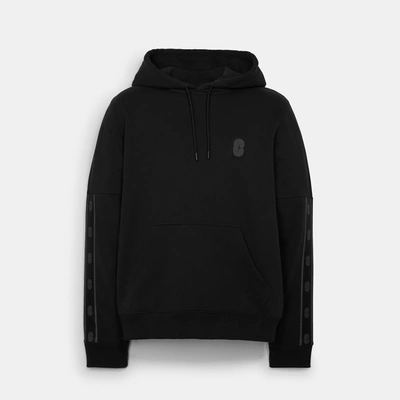 Coach Outlet Signature Tape Hoodie In Black