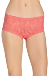 Hanky Panky 'signature Lace' Boyshorts In Peachy Keen