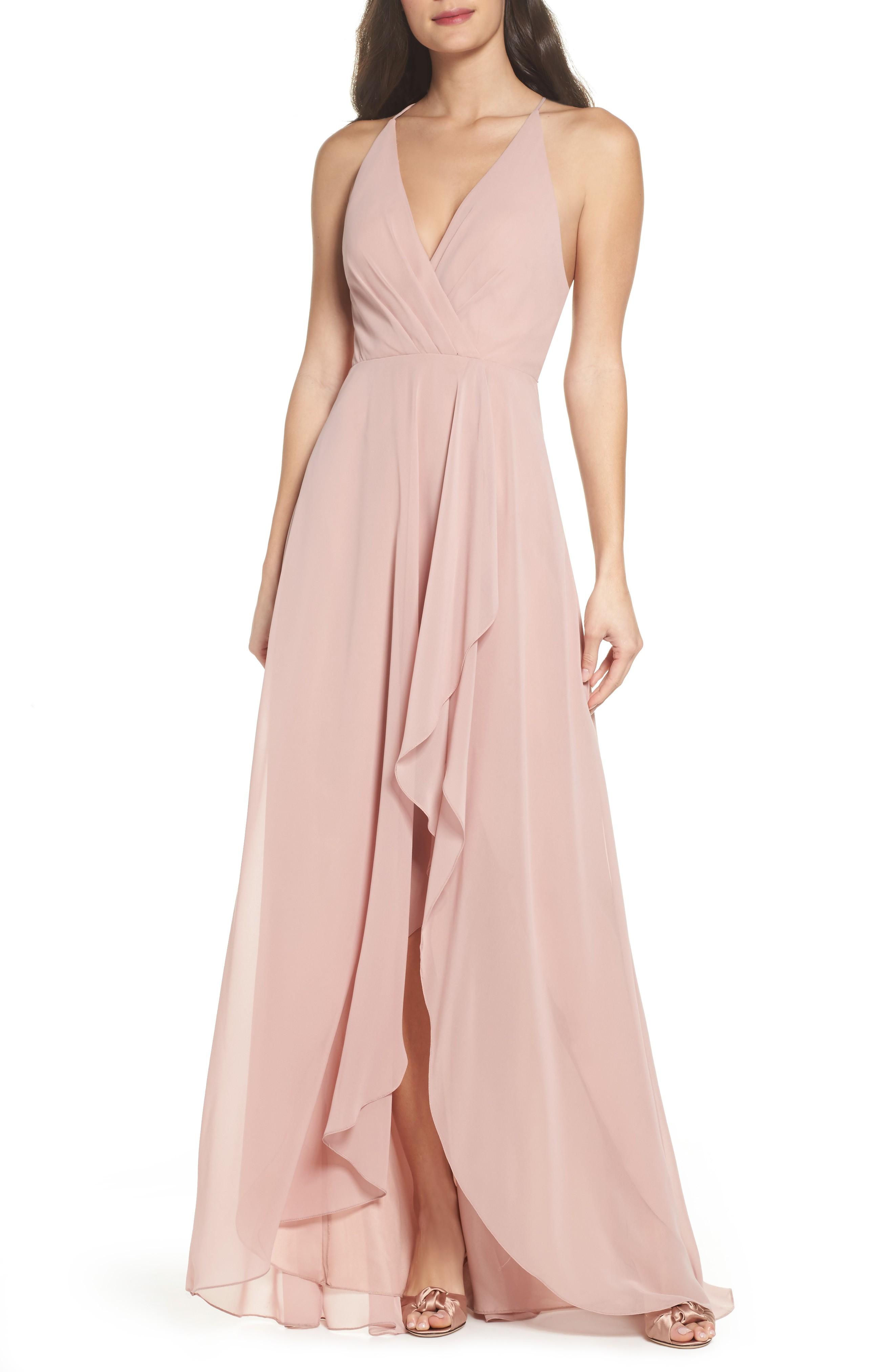 farrah ruffle skirt chiffon gown