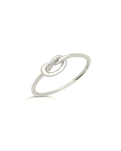 Sterling Forever Sterling Silver Thin Love Knot Ring In White