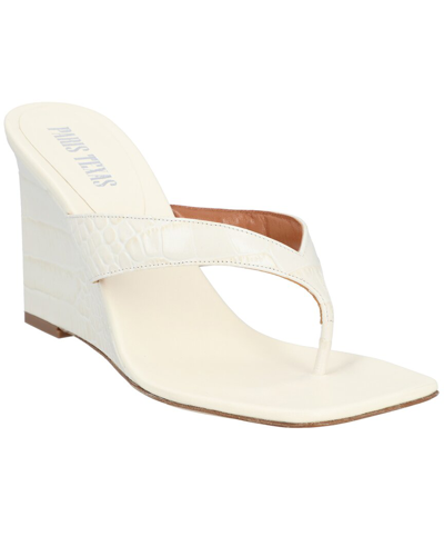 Paris Texas Lola Leather Sandal In White