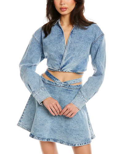 Le Jean Arielle Cropped Top In Blue