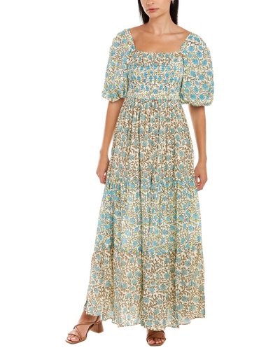 Ash & Eden Happy Maxi Dress In Blue