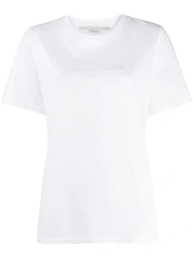 Stella Mccartney Logo Embossed T-shirt In White