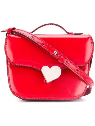 Marni Heart Lock Shoulder Bag - Red