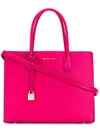 Michael Michael Kors Padlock Tote In 564 Ultra Pink