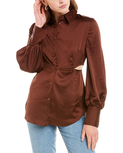 Finders Keepers Andrea Shirt In Brown