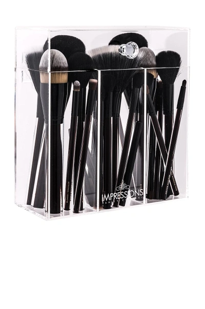 Impressions Vanity Diamond Collection Brush Holder In Clear